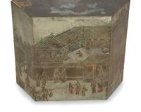 A Philip and Kelvin LaVerne Lo Ta Hexagonal Cube Side Table