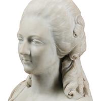 A Continental Marble Bust of Marie Antoinette