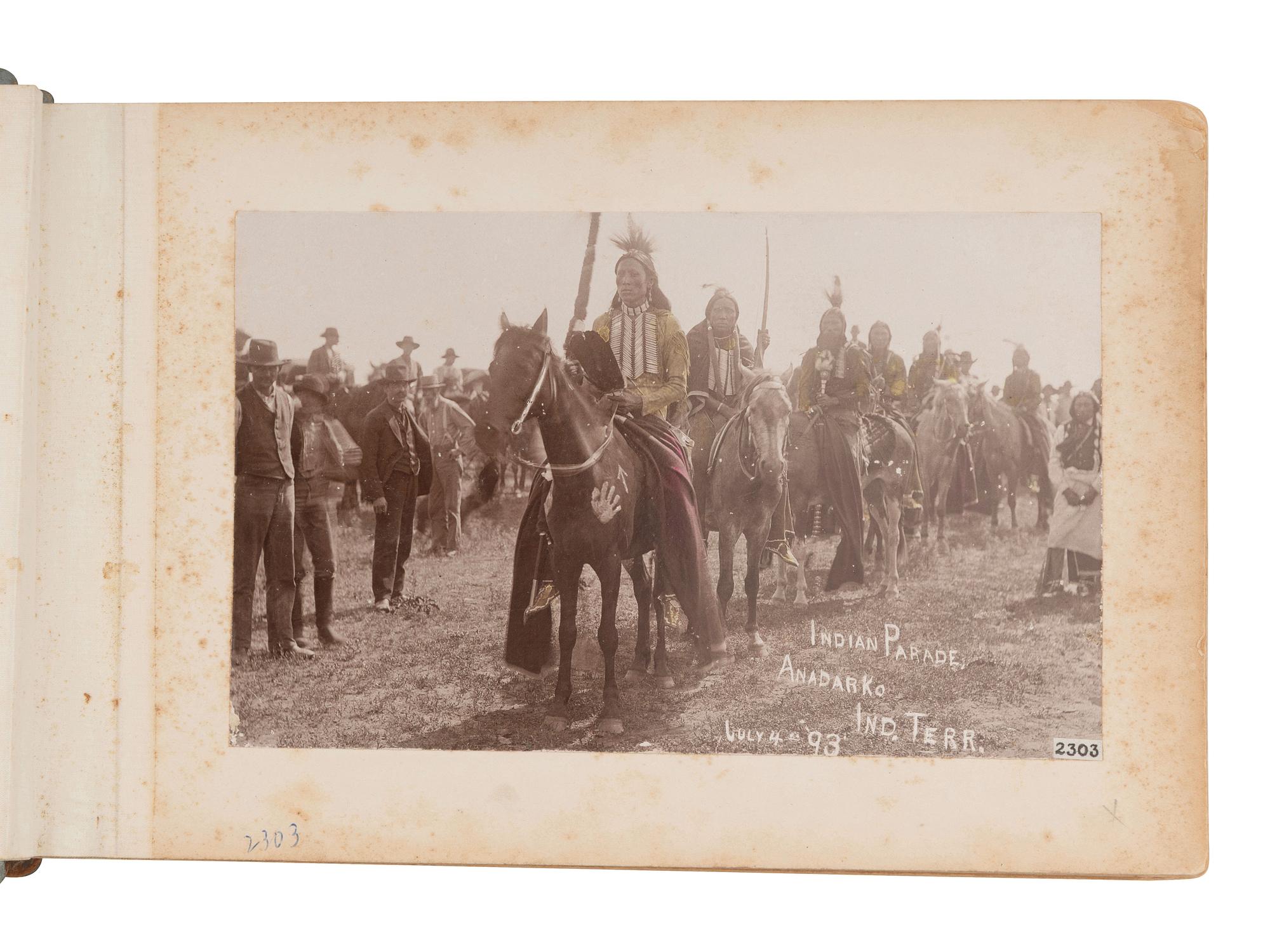 [NATIVE AMERICANS]. Collection of photographs documenting the Nez Perce, Comanche, and Kiowa Indians assembled by Alice Cunningham Fletcher, including images by E. Jane Gay, George W. Bretz, and William Irwin.
