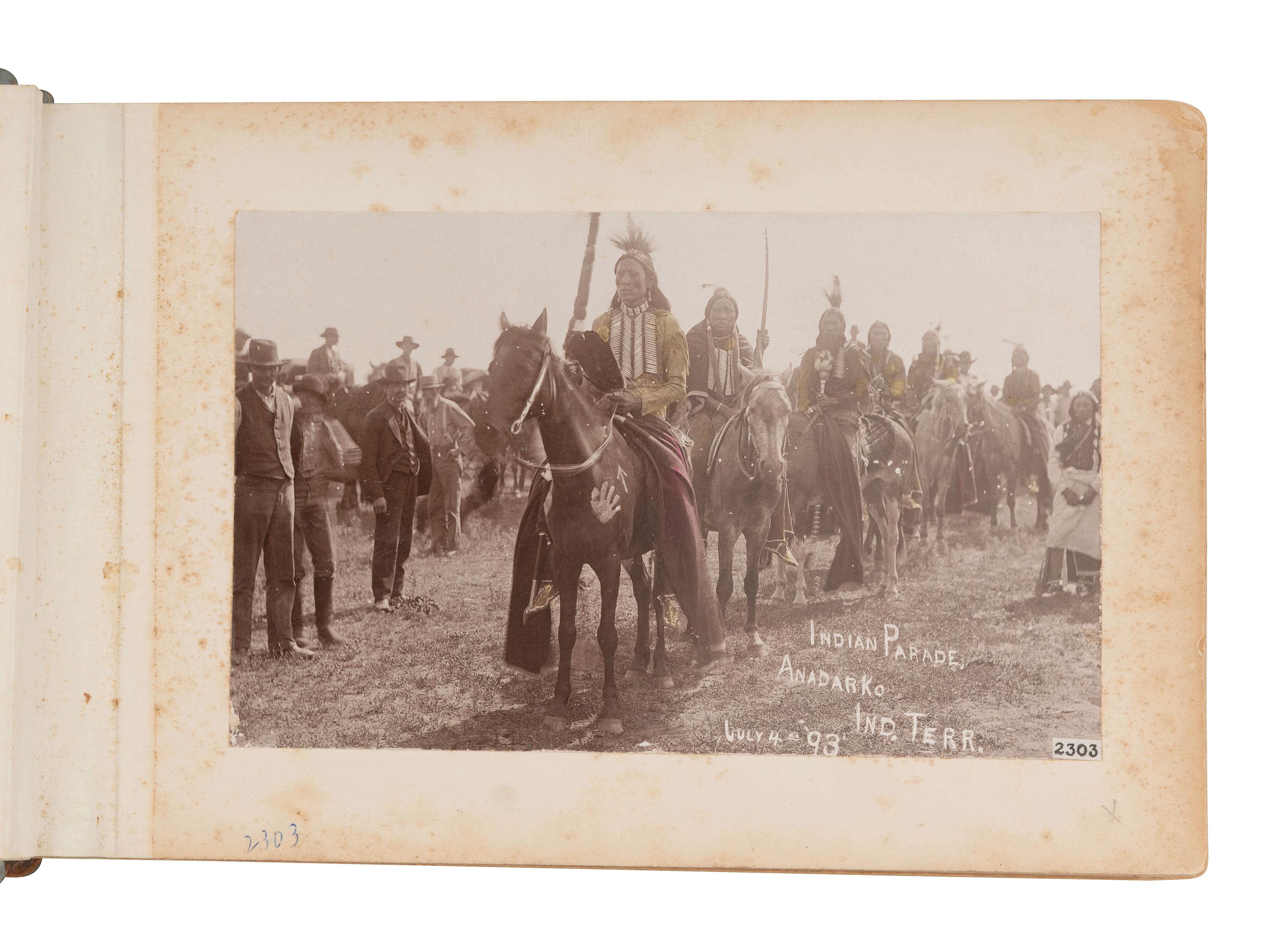 [NATIVE AMERICANS]. Collection of photographs documenting the Nez Perce, Comanche, and Kiowa Indians assembled by Alice Cunningham Fletcher, including images by E. Jane Gay, George W. Bretz, and William Irwin.