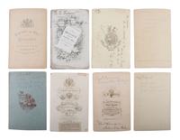 Cabinet cards featuring 19th-century writers, businessmen, and other notable personalities.