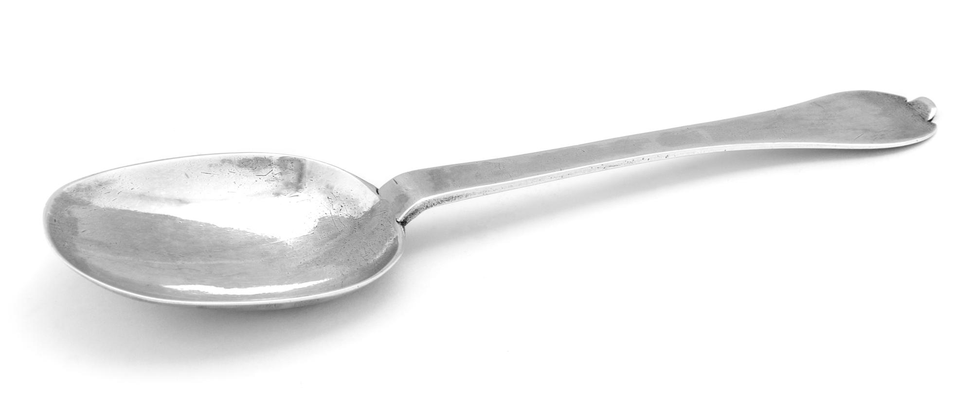 A William III Britannia Silver Table Spoon, John Sutton, London, 1699, of trifid form.