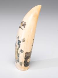 A Scrimshaw Sperm Whale's Tooth