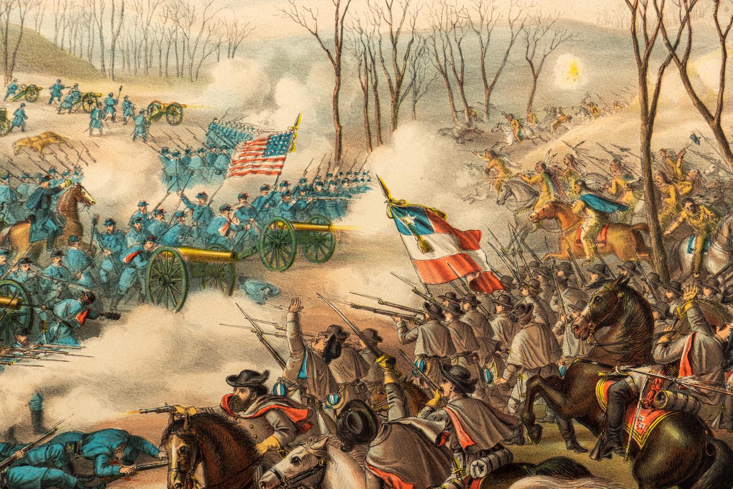 Three Lithographs Depicting Battle Scenes - Donated on June 27, 2024