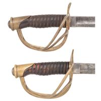 Two Pre-Civil War Production US Model 1860 Light Cavalry Sabers by Ames