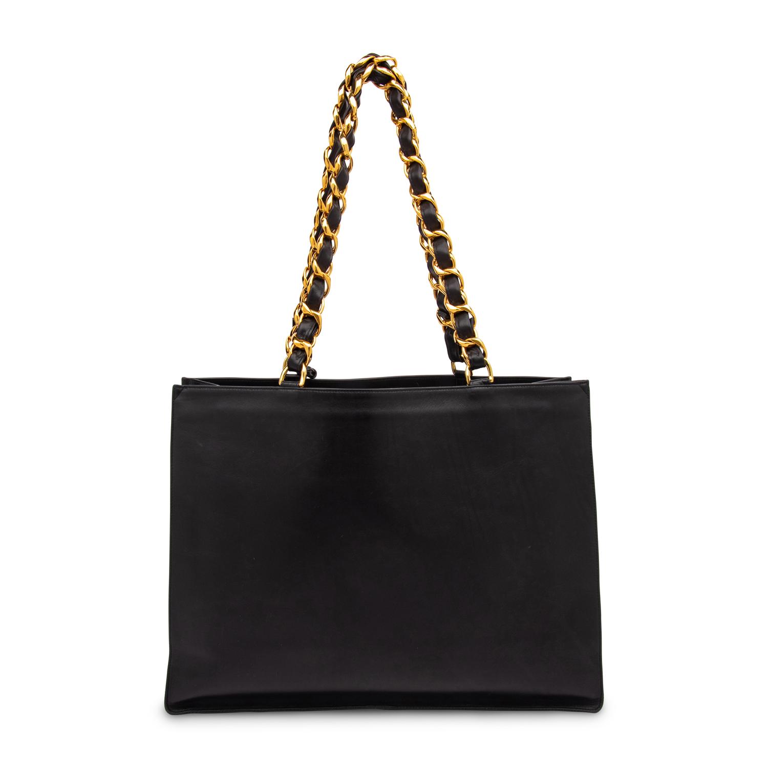 Chanel, Black Leather CC Tote