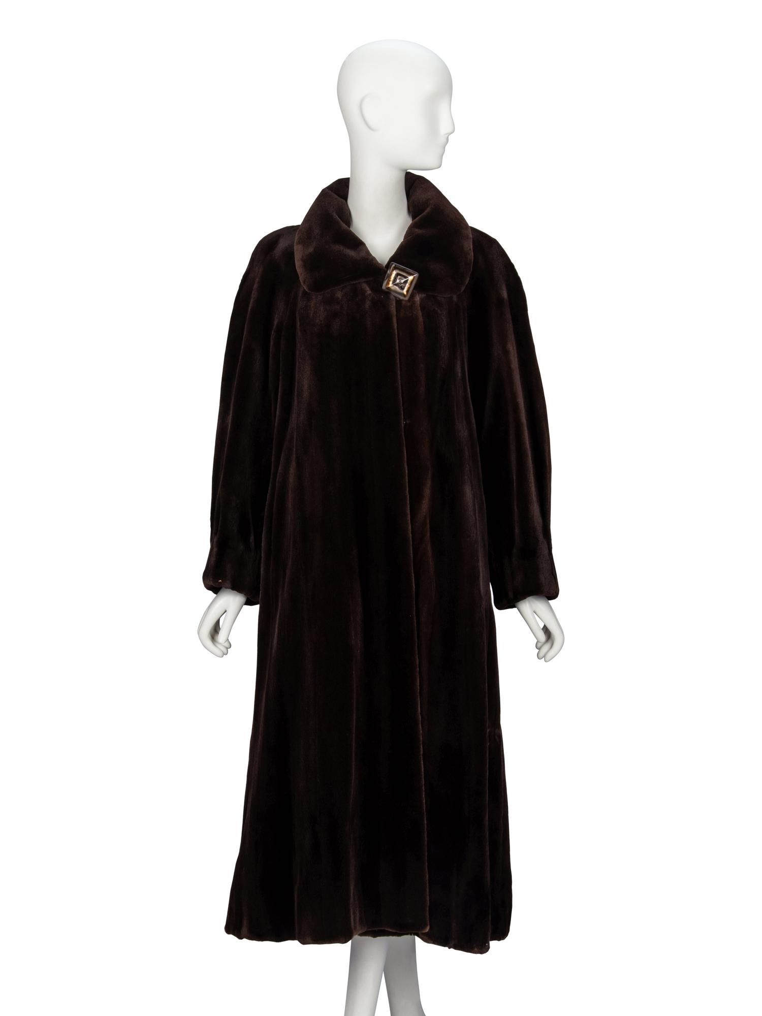 Maximilian, Brown Sheared Mink Coat