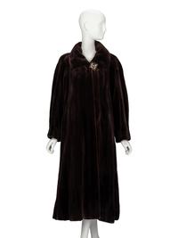 Maximilian, Brown Sheared Mink Coat