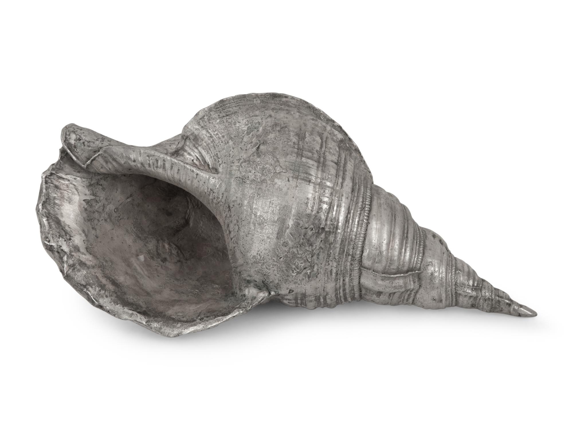 A Collection of Silvered Cast Metal Seashells