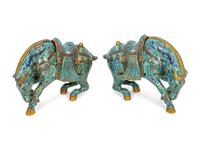 Two Pairs of Chinese Cloisonne Animals