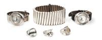 A Collection of Sterling Silver Jewelry and Watches, Robert Lee Morris, 165.25 dwts