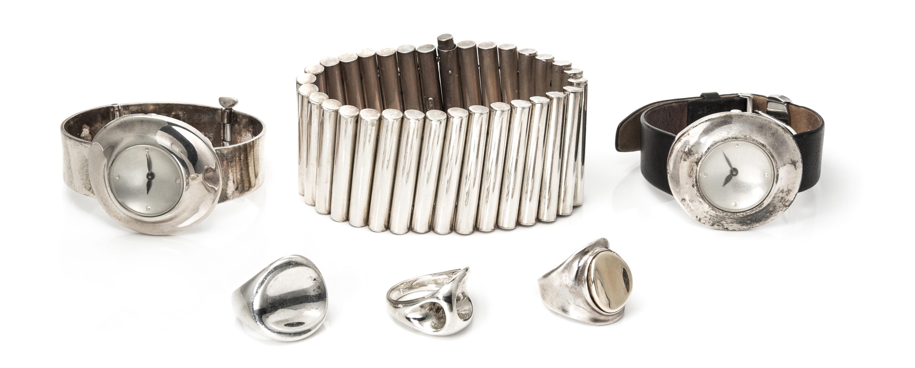 A Collection of Sterling Silver Jewelry and Watches, Robert Lee Morris, 165.25 dwts