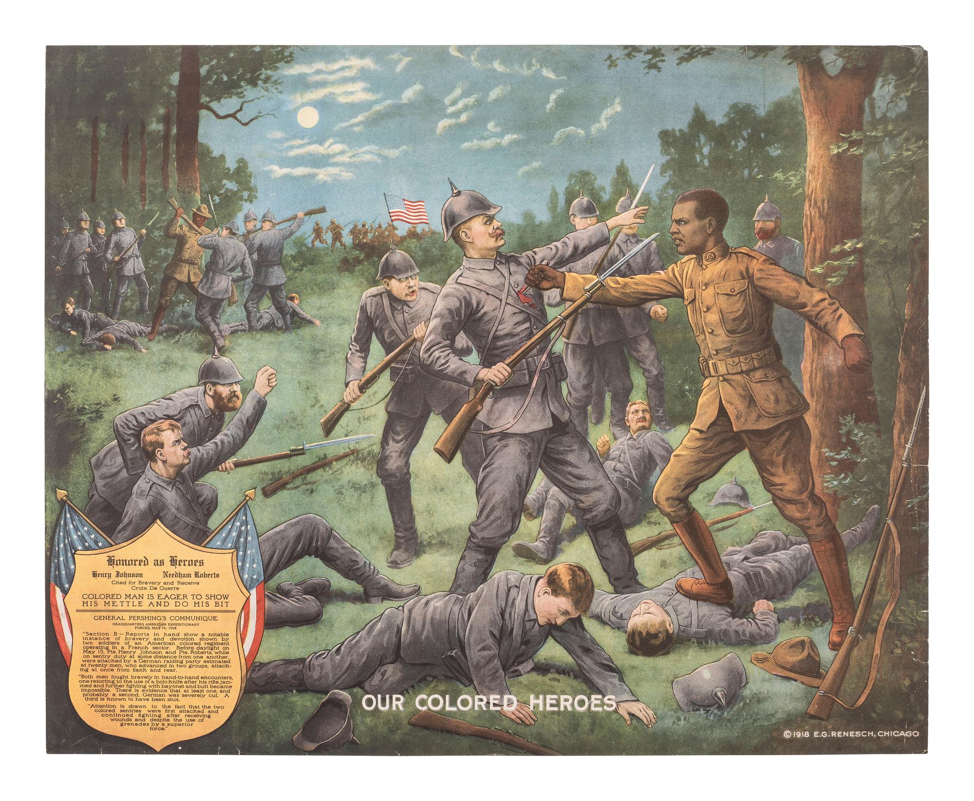 [AFRICAN AMERICANA - WORLD WAR I]. Our Colored Heroes . Chicago, IL: E.G. Renesch, 1918.