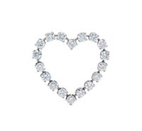 A Retro Platinum, Ruthenium and Diamond Heart Brooch, Tiffany & Co., 3.80 dwts.
