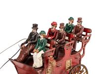 A Hubley Cast Iron Three-Seat Two-Horse Drawn Brake