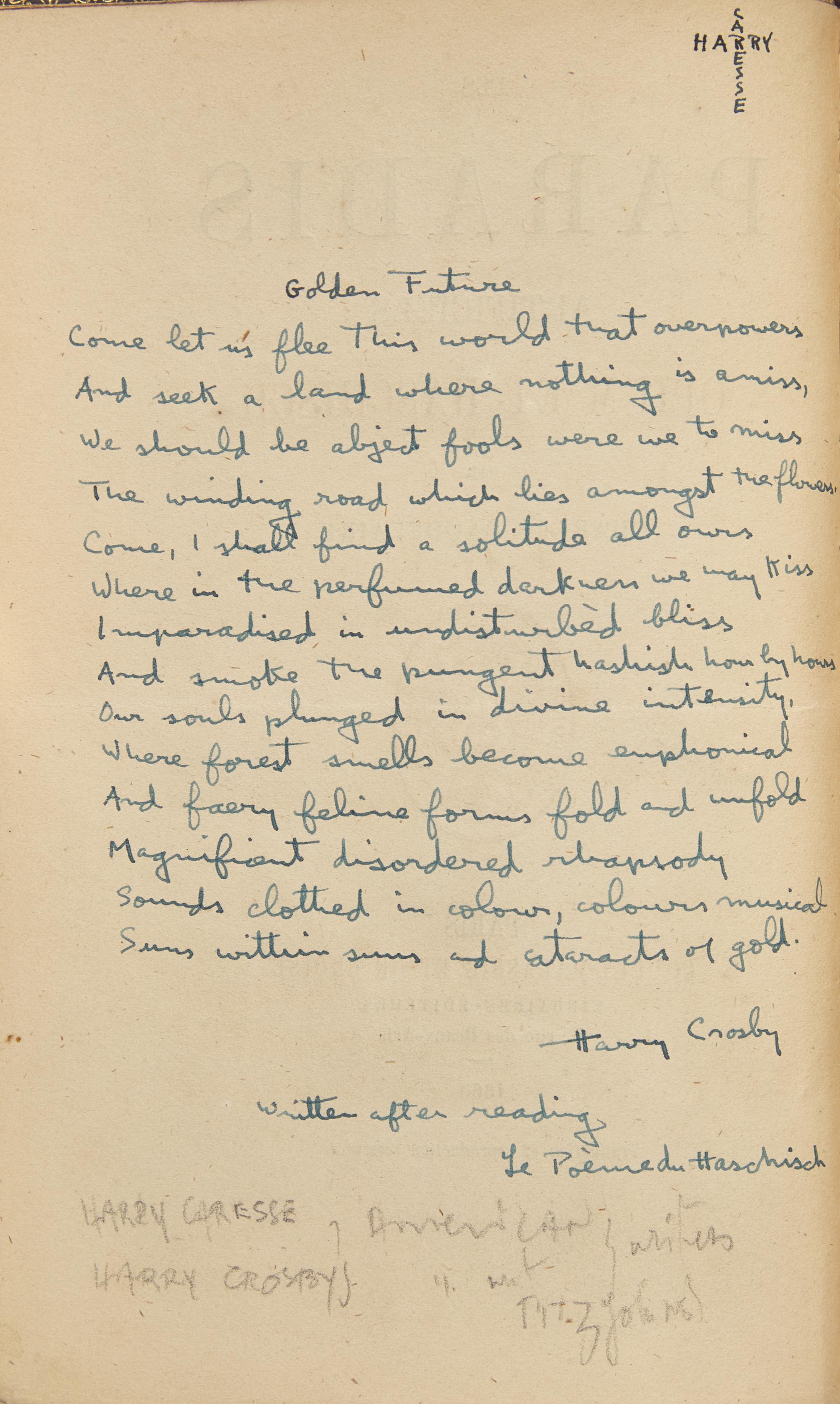 [Black Sun Press] Baudelaire, Charles. Les Paradis Artificiels Opium et Haschisch