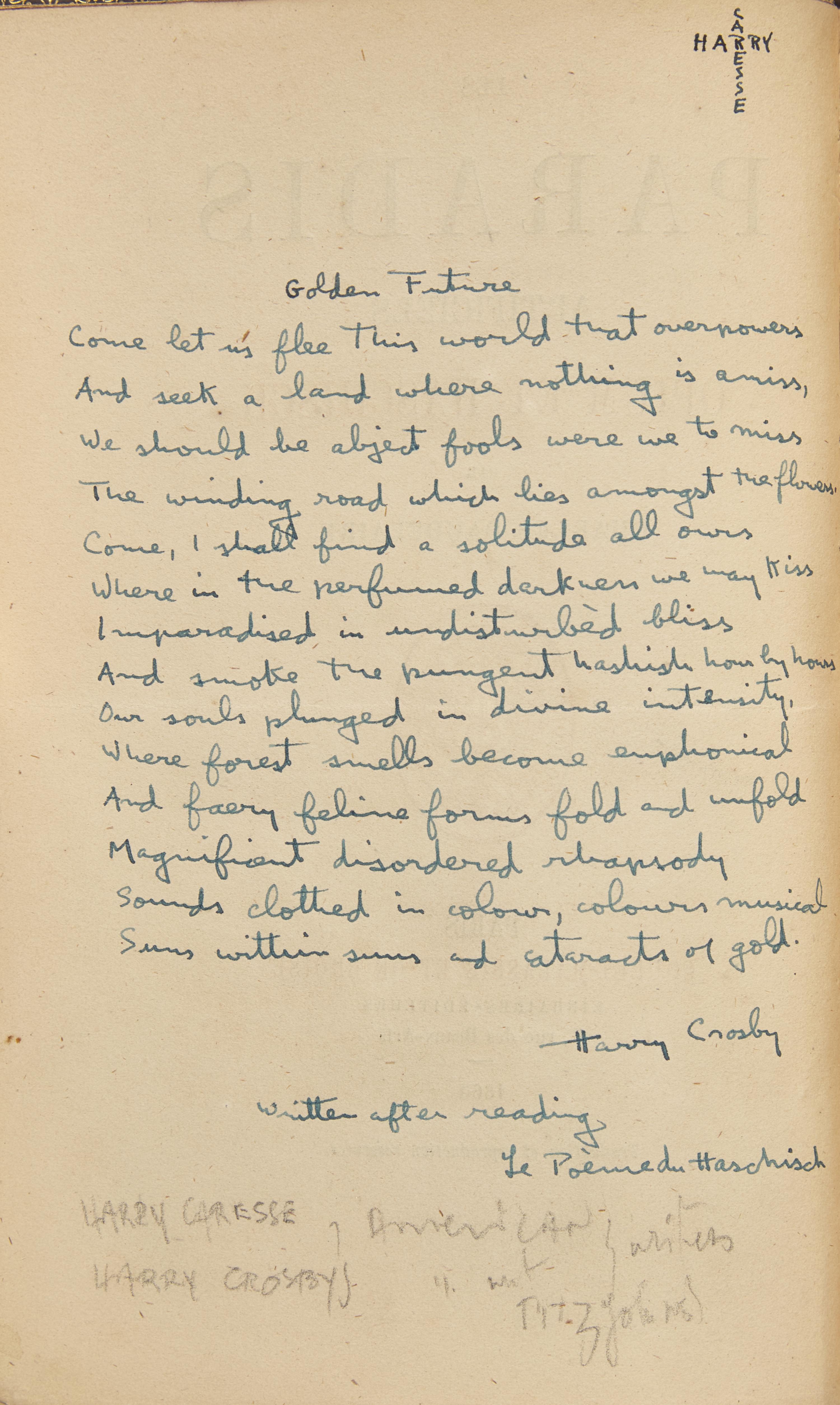 [Black Sun Press] Baudelaire, Charles. Les Paradis Artificiels Opium et Haschisch