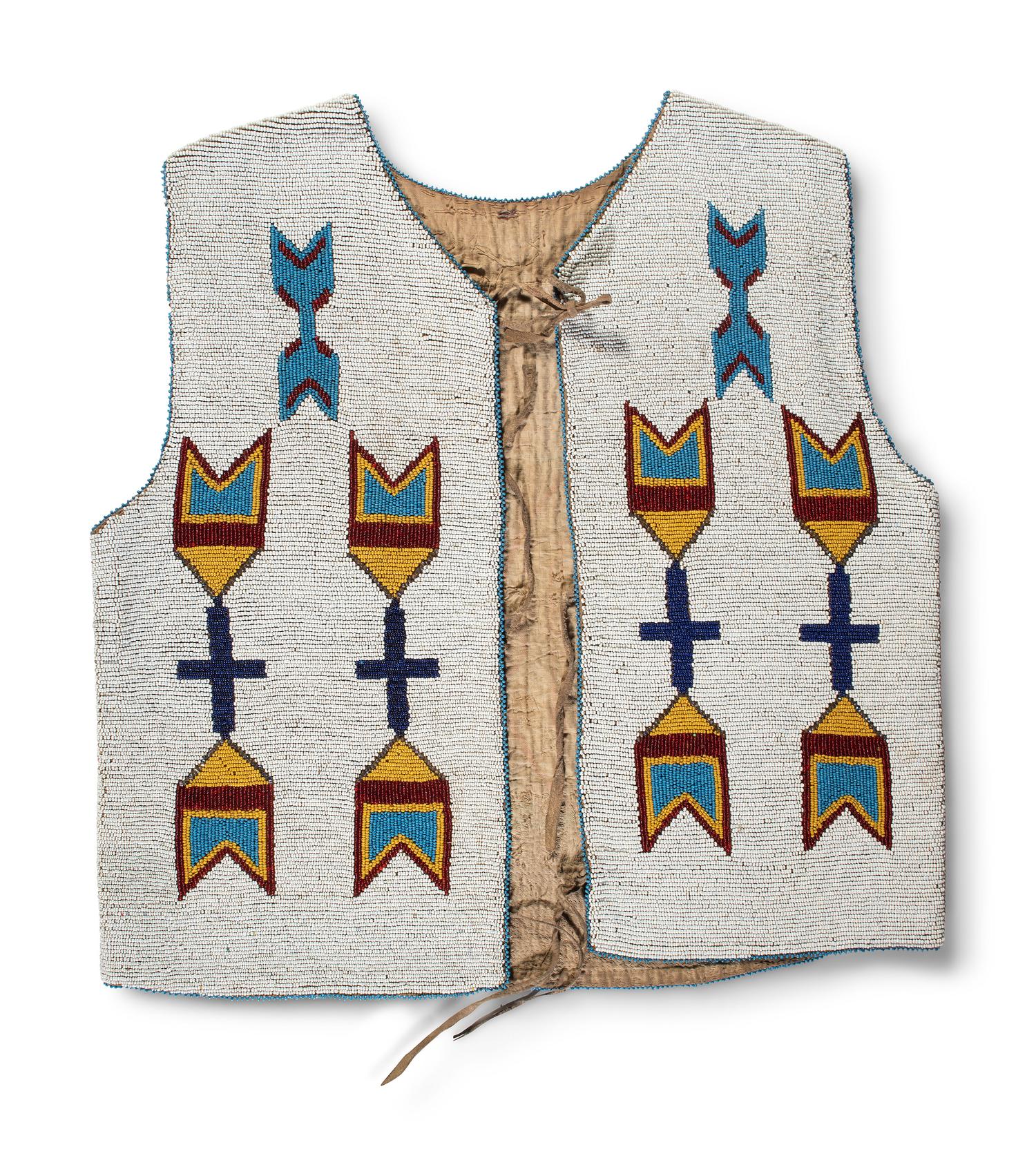 Plains Cree Beaded Vest, with Elk