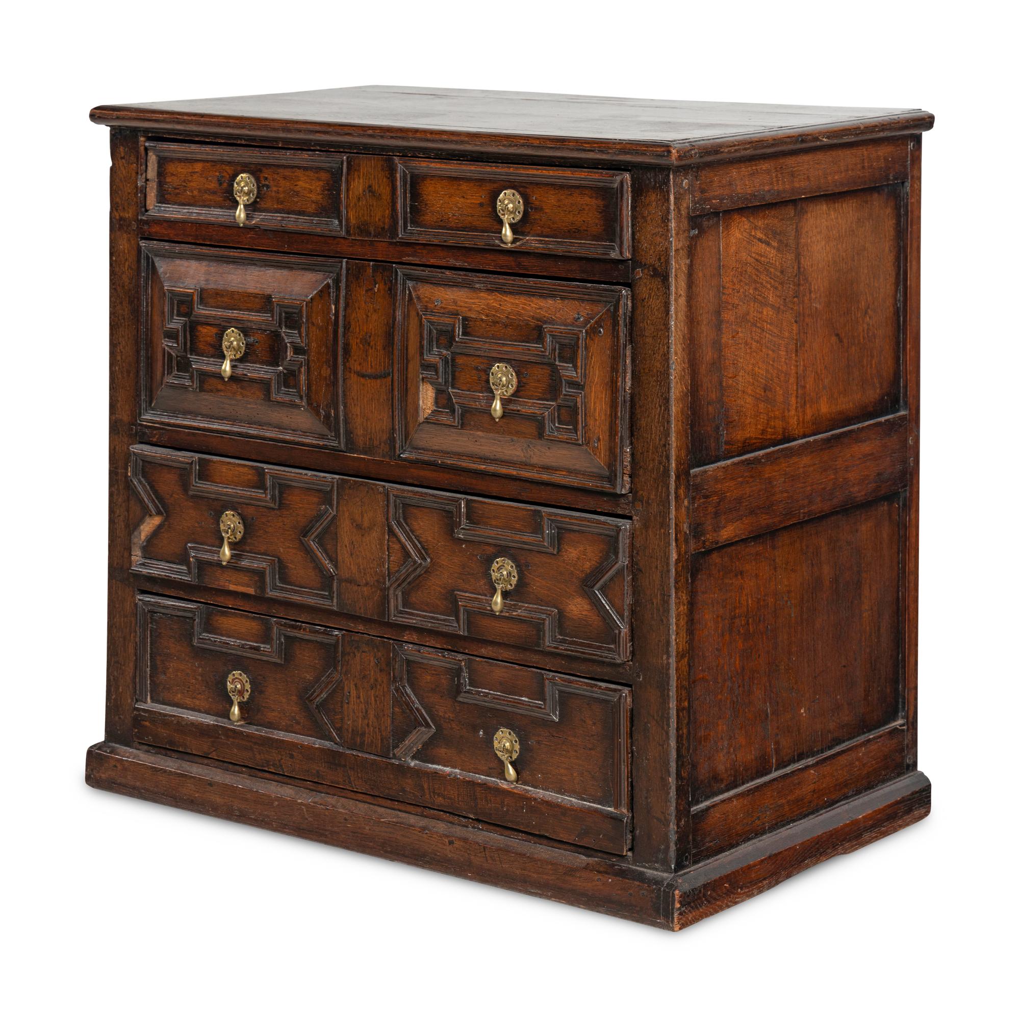 A Charles II Oak Chest of Drawers