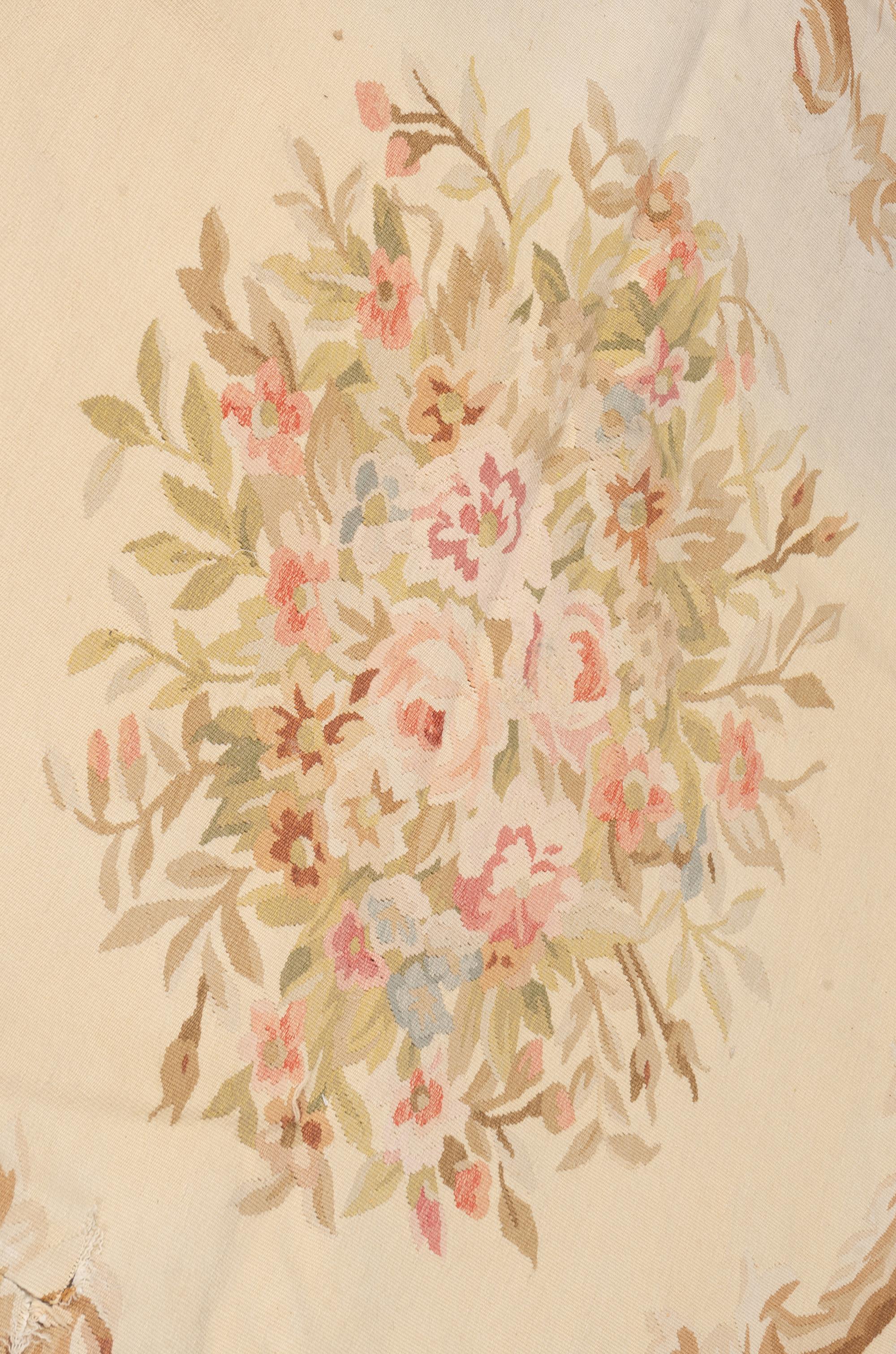 A Large Aubusson Style Wool Carpet