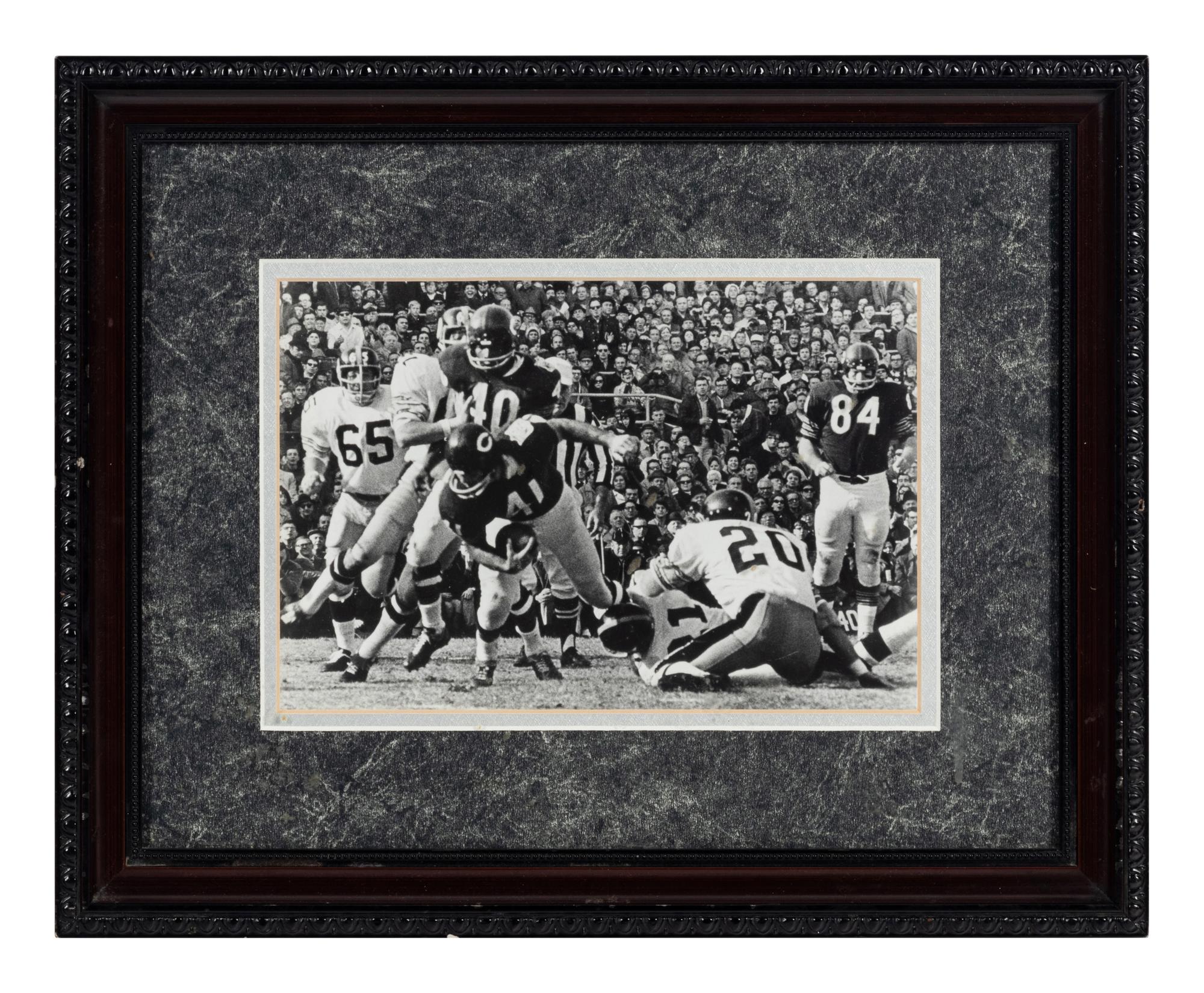 A Group of Nine Early Years of the Chicago Bears Photographs Formerly Displayed at Mike Ditka’s Restaurant.