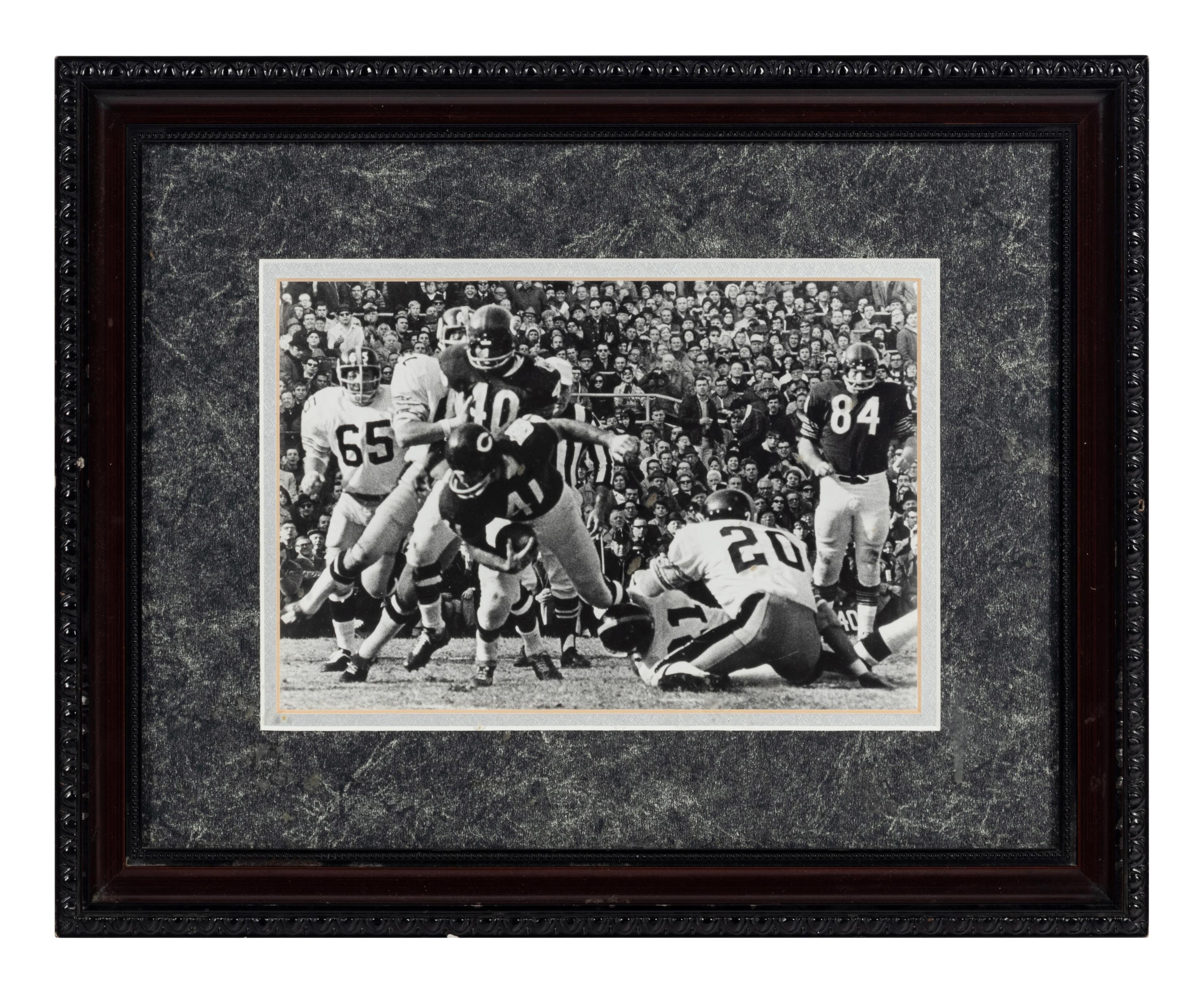 A Group of Nine Early Years of the Chicago Bears Photographs Formerly Displayed at Mike Ditka’s Restaurant.