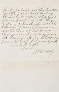 CODY, William F. (1846-1917). Autograph letter signed ("Uncle Will Cody"), to his niece Josie. New York, 26 February 1908.