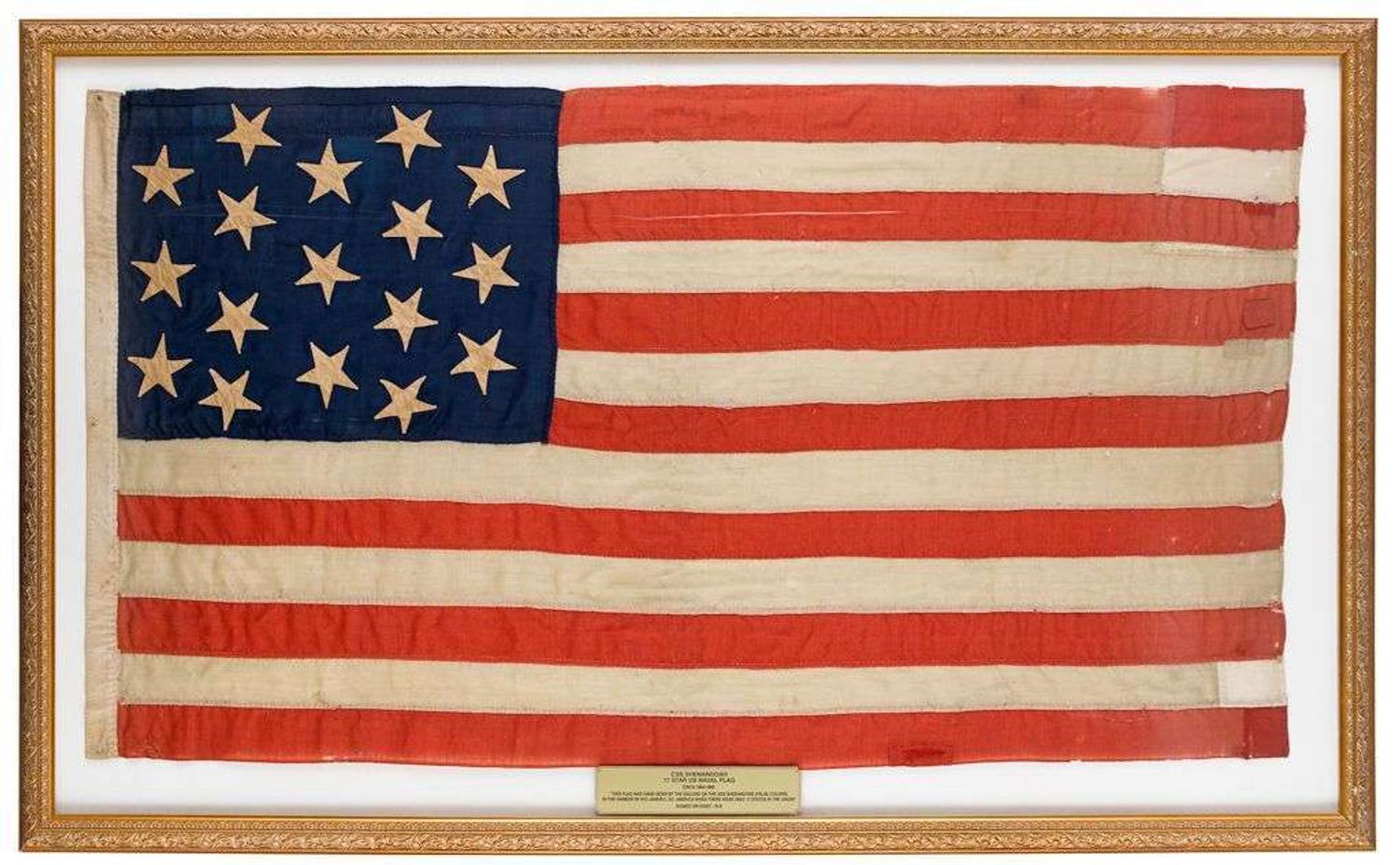 Rare seventeen-star Naval Color early 19th century