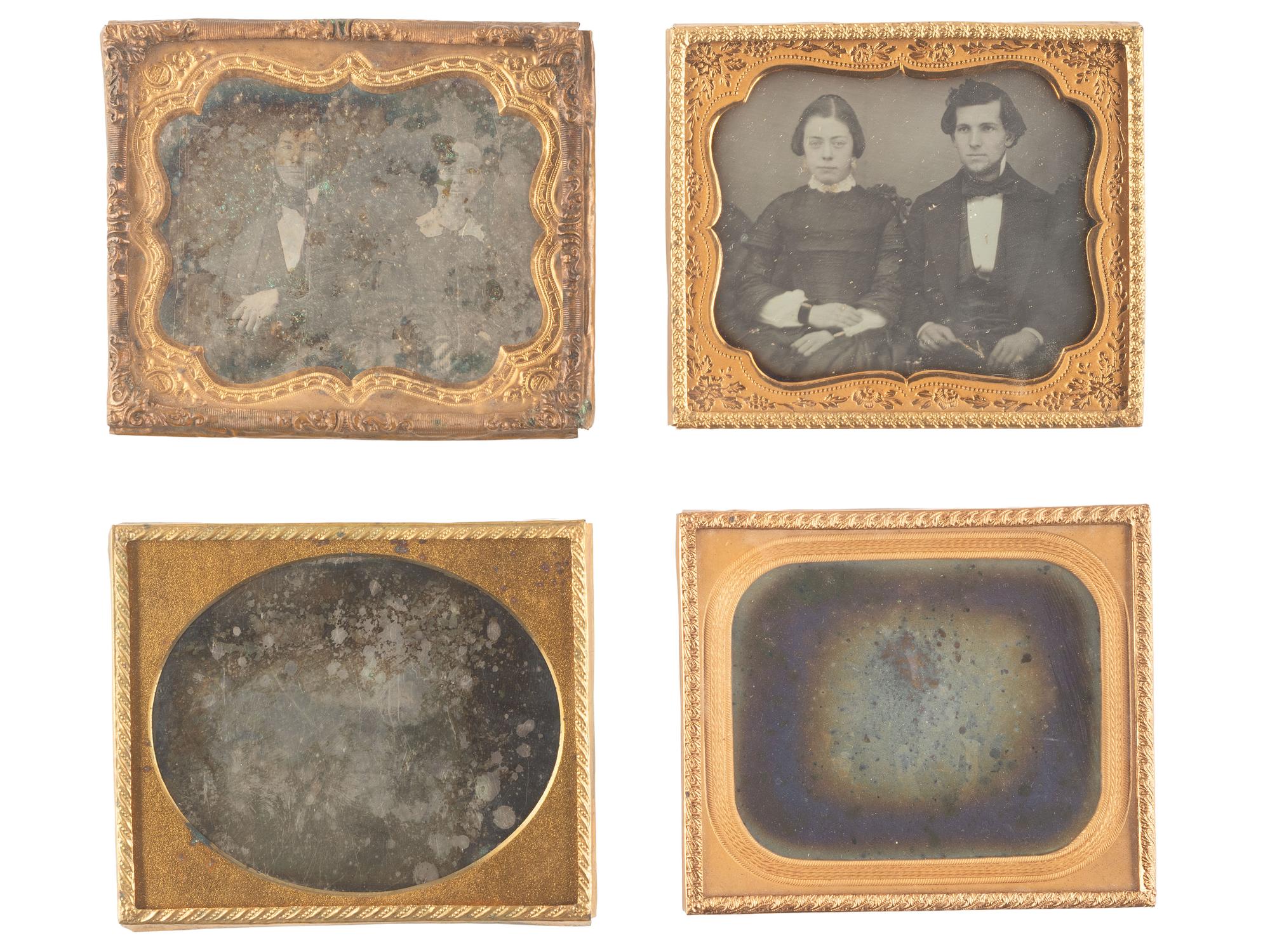 [EARLY PHOTOGRAPHY]. 20 sixth plate daguerreotypes of assorted subjects, incl. trios and an example by EASTMAN.