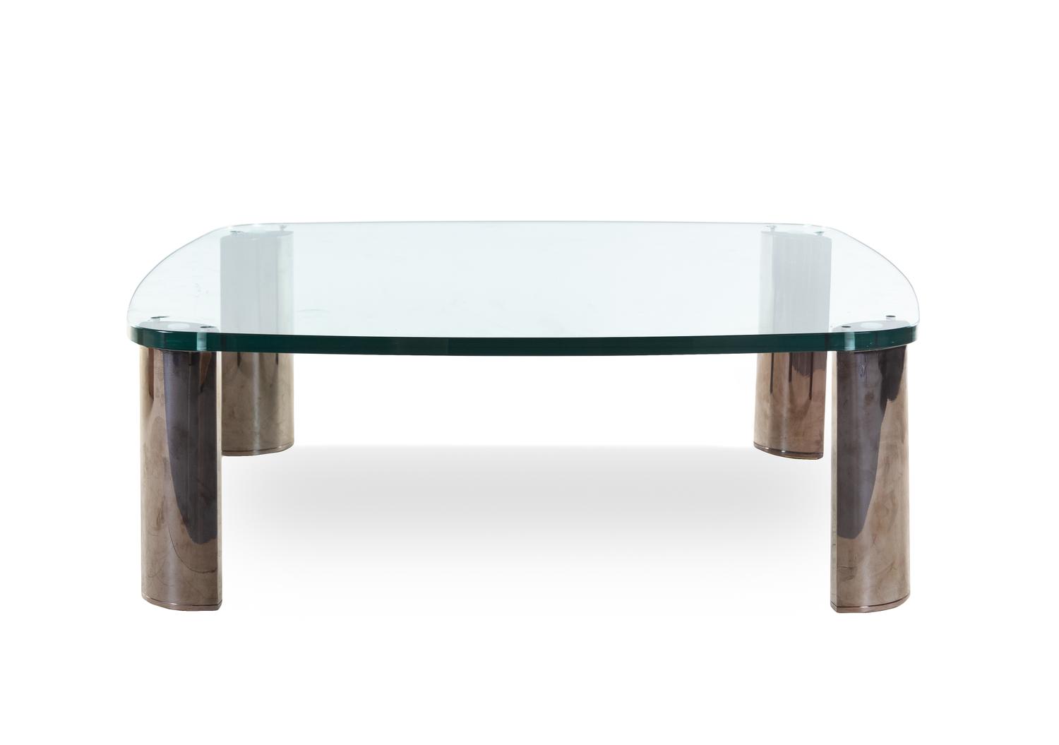 A Modern Brass and Glass Table