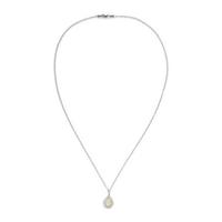 Hubert, Yellow Diamond, Diamond, and White Gold Pendant Necklace