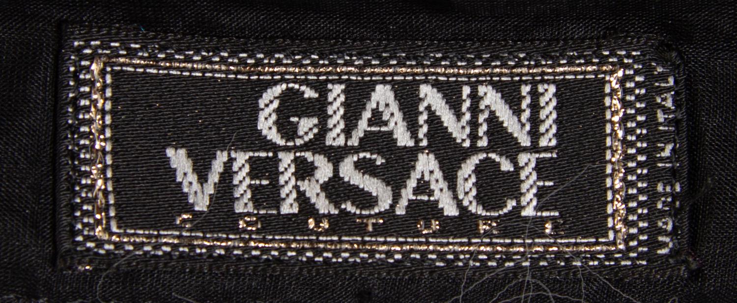 A Gianni Versace Silk Sheer Print Shirt, Size 38.