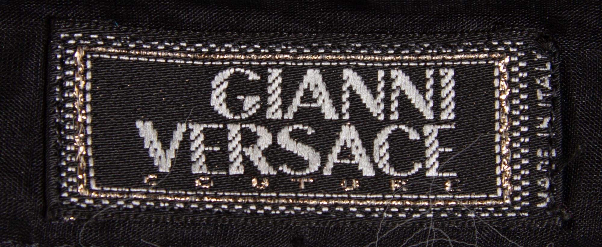 A Gianni Versace Silk Sheer Print Shirt, Size 38.
