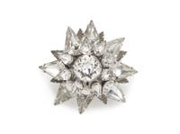 An Eisenberg Rhinestone Brooch, 1.5" x 1.5".