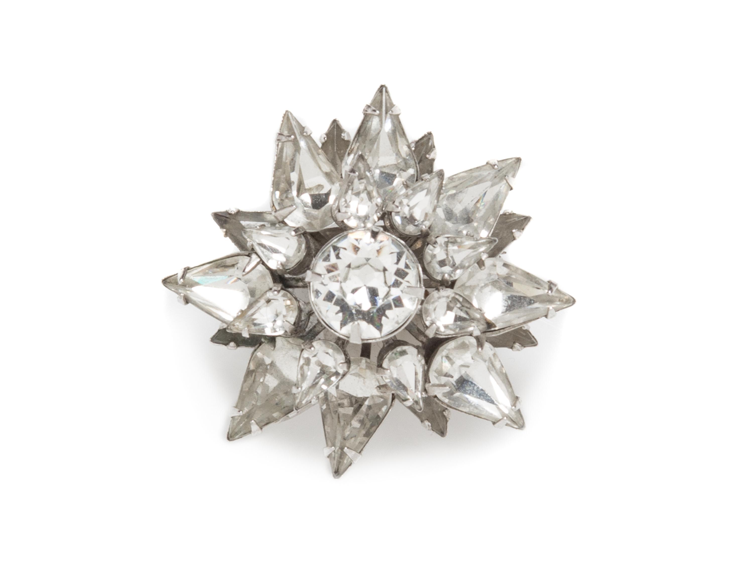 An Eisenberg Rhinestone Brooch, 1.5" x 1.5".