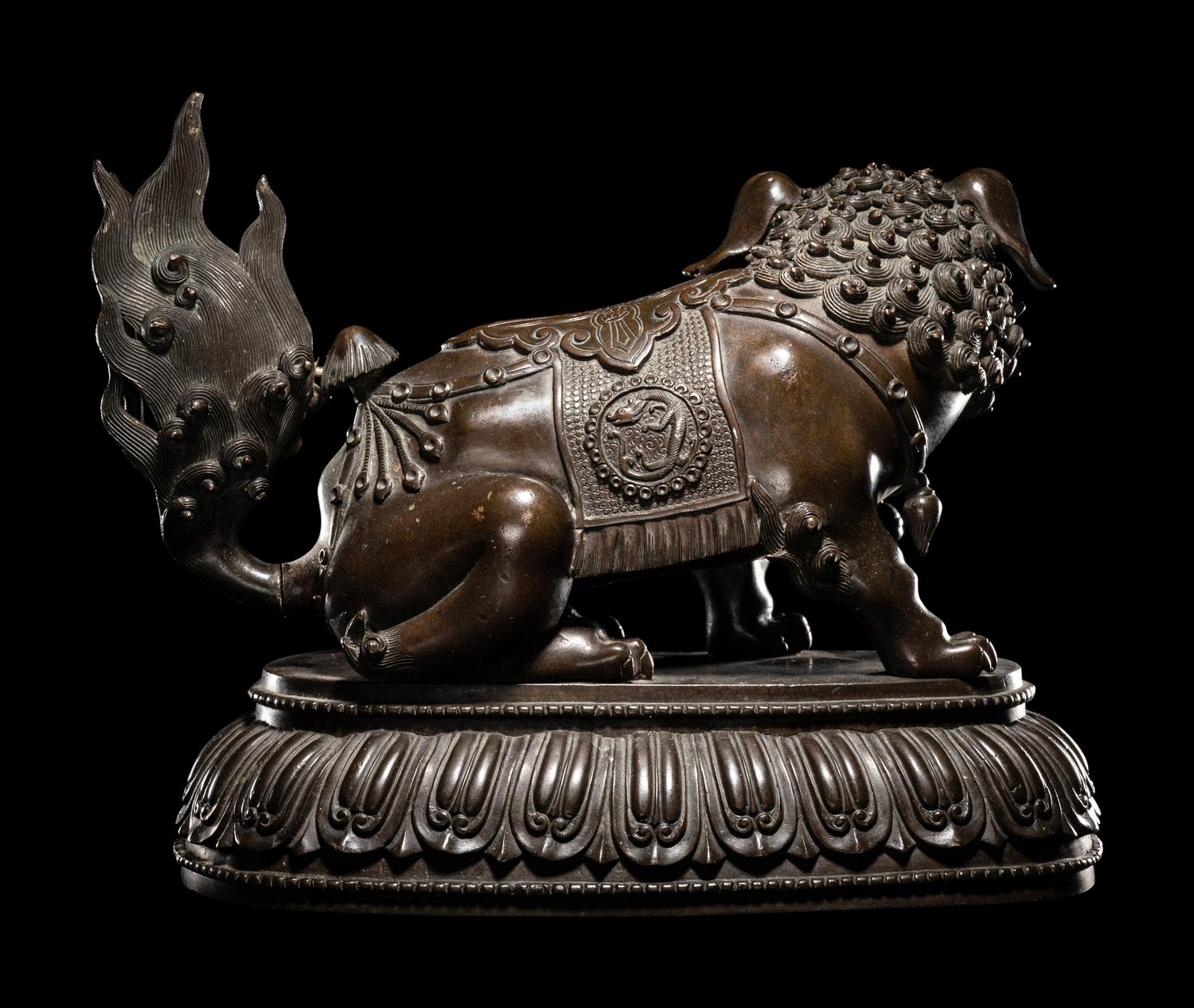 A Bronze Figure of a Fu Lion