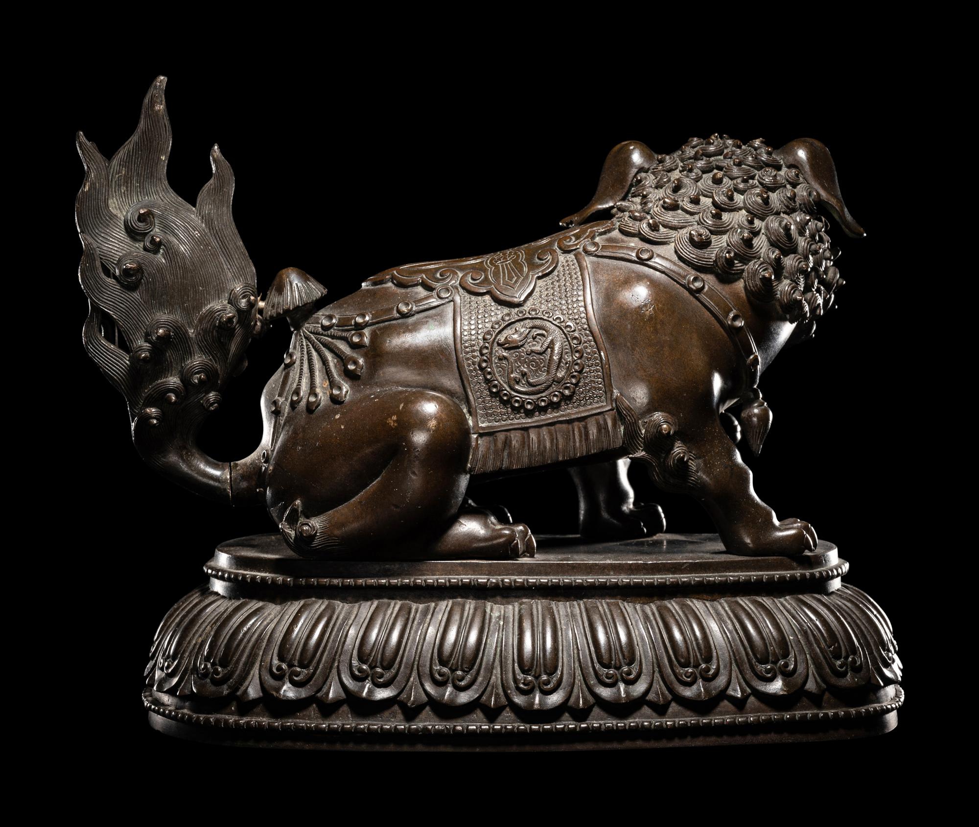A Bronze Figure of a Fu Lion