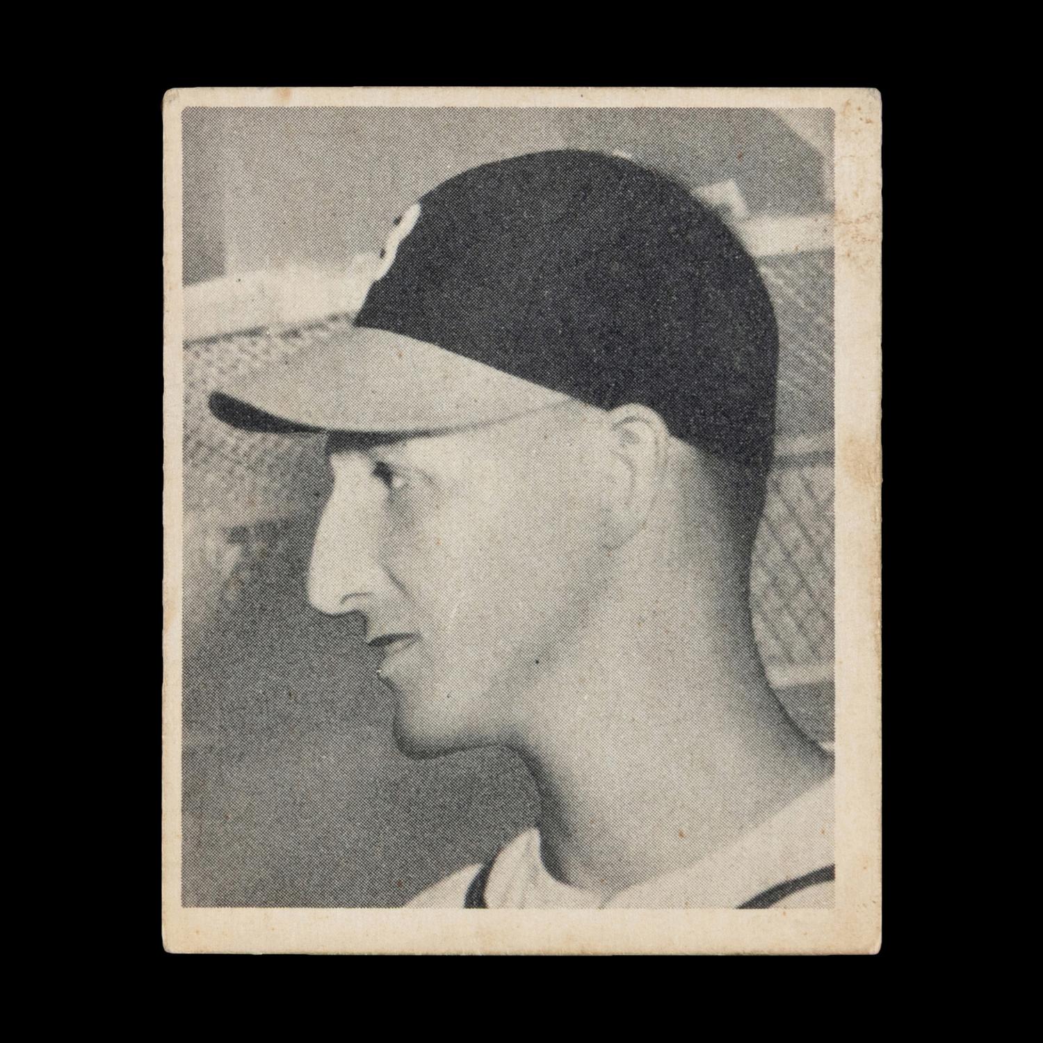 A 1948 Bowman Warren Spahn Rookie Baseball Card No. 18