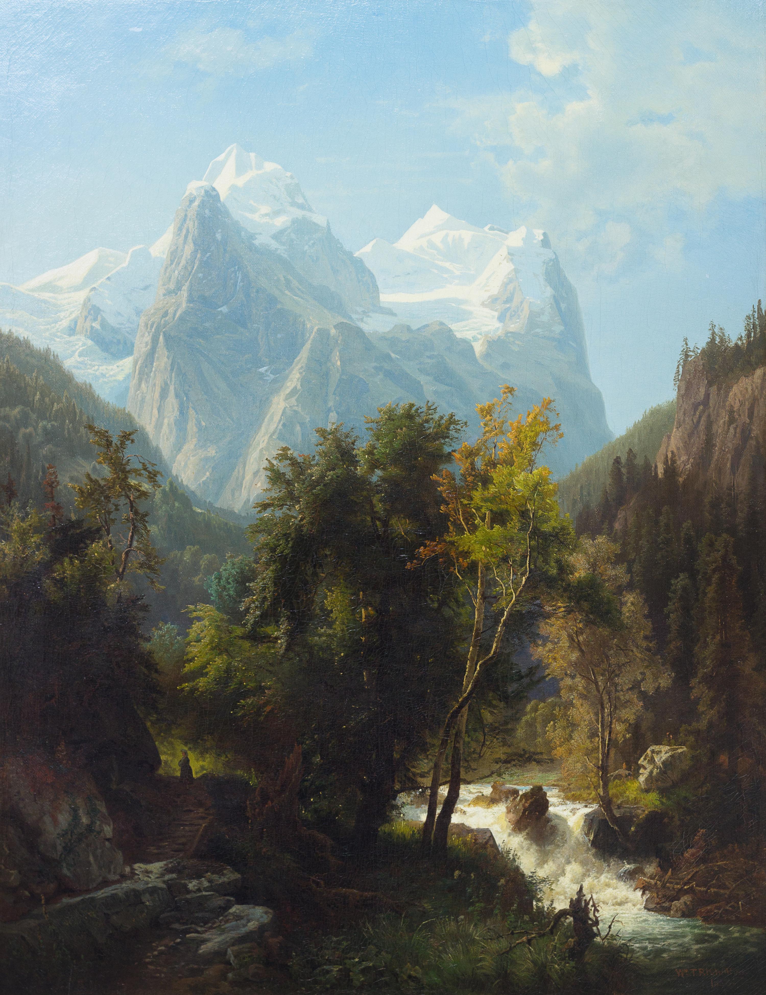 William Trost Richards, (American, 1833-1905), The Rosenlaui Valley, Switzerland, 1858