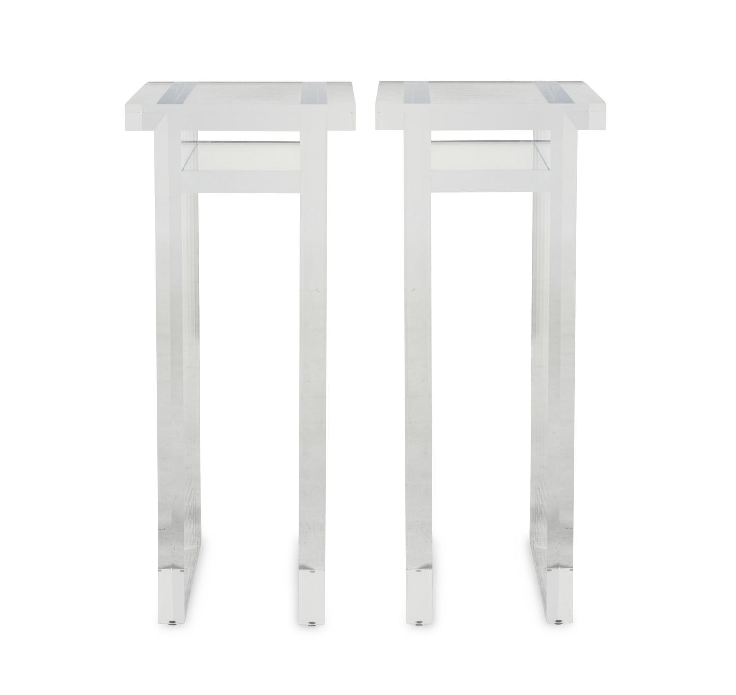 A Pair of Custom Acrylic Pedestals