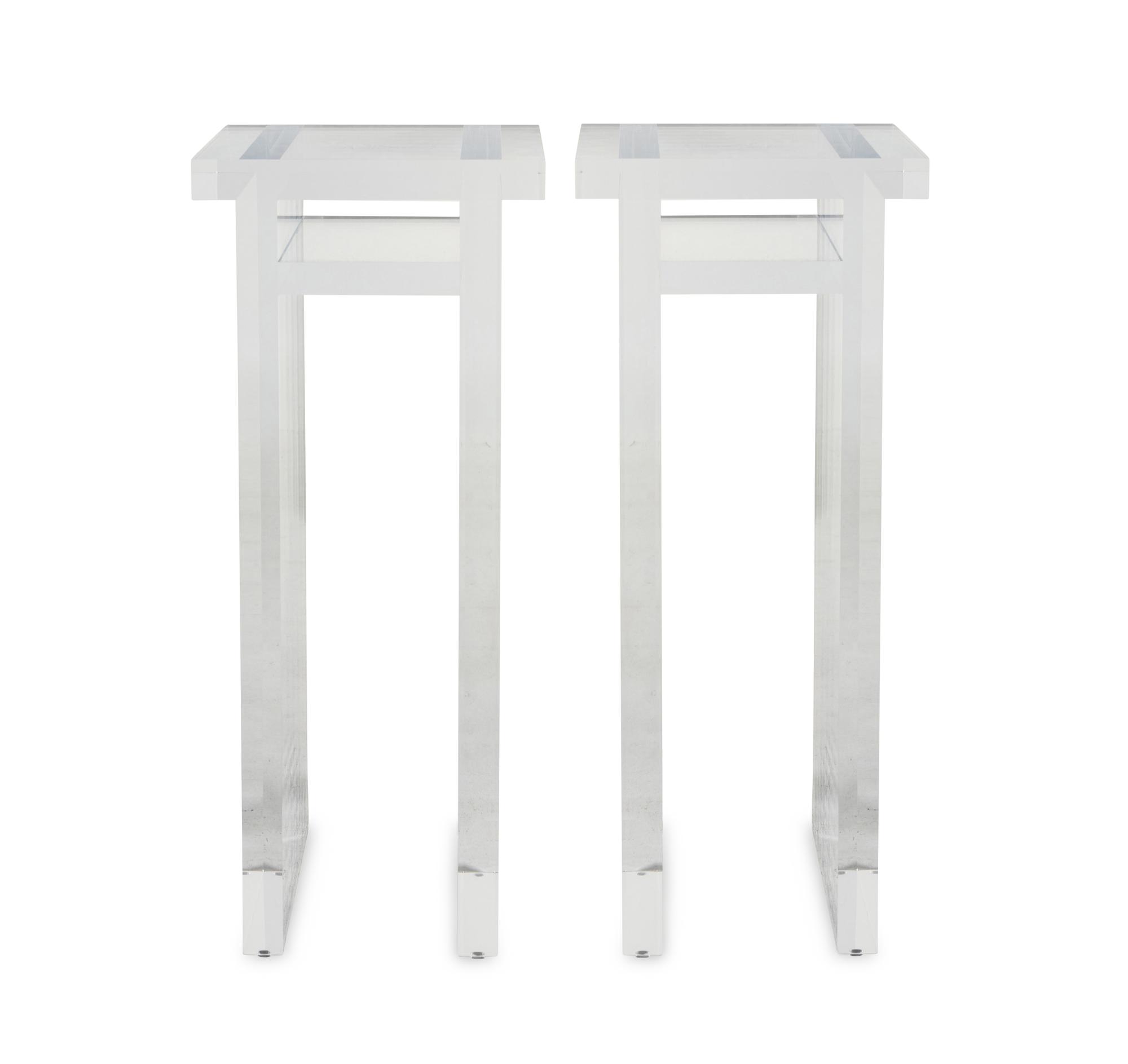 A Pair of Custom Acrylic Pedestals