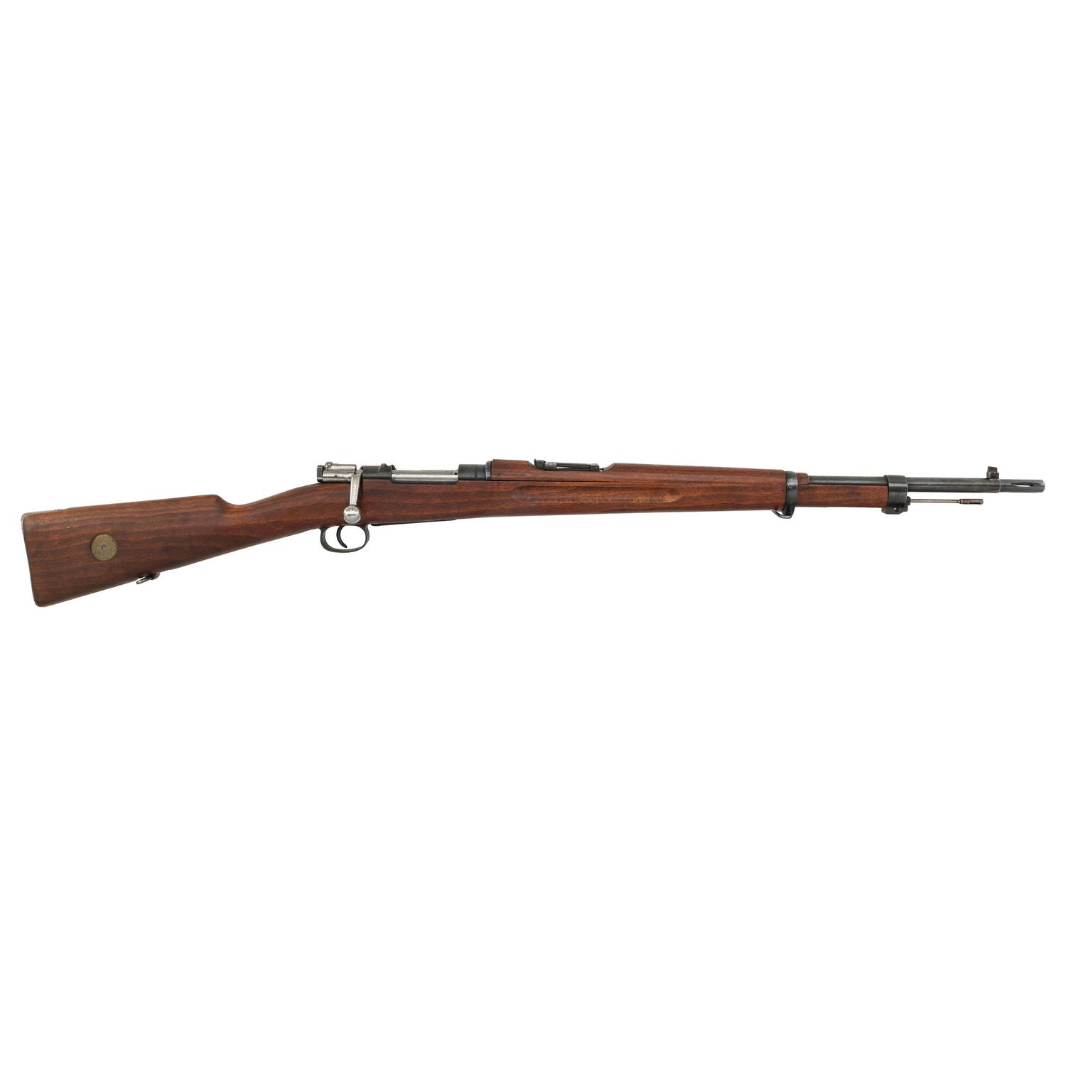 **Swedish Mauser M1938 Short Rifle with Flash Suppressor