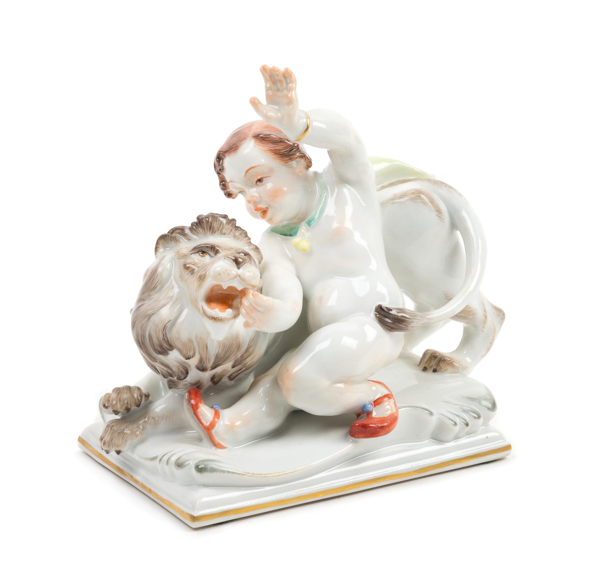 A Meissen Porcelain Figure Height 4 7/8 x width 5 1/8 inches. — MODELED BY HEINRICH THEIN, LATE 19TH/EARLY 20TH CENTURY