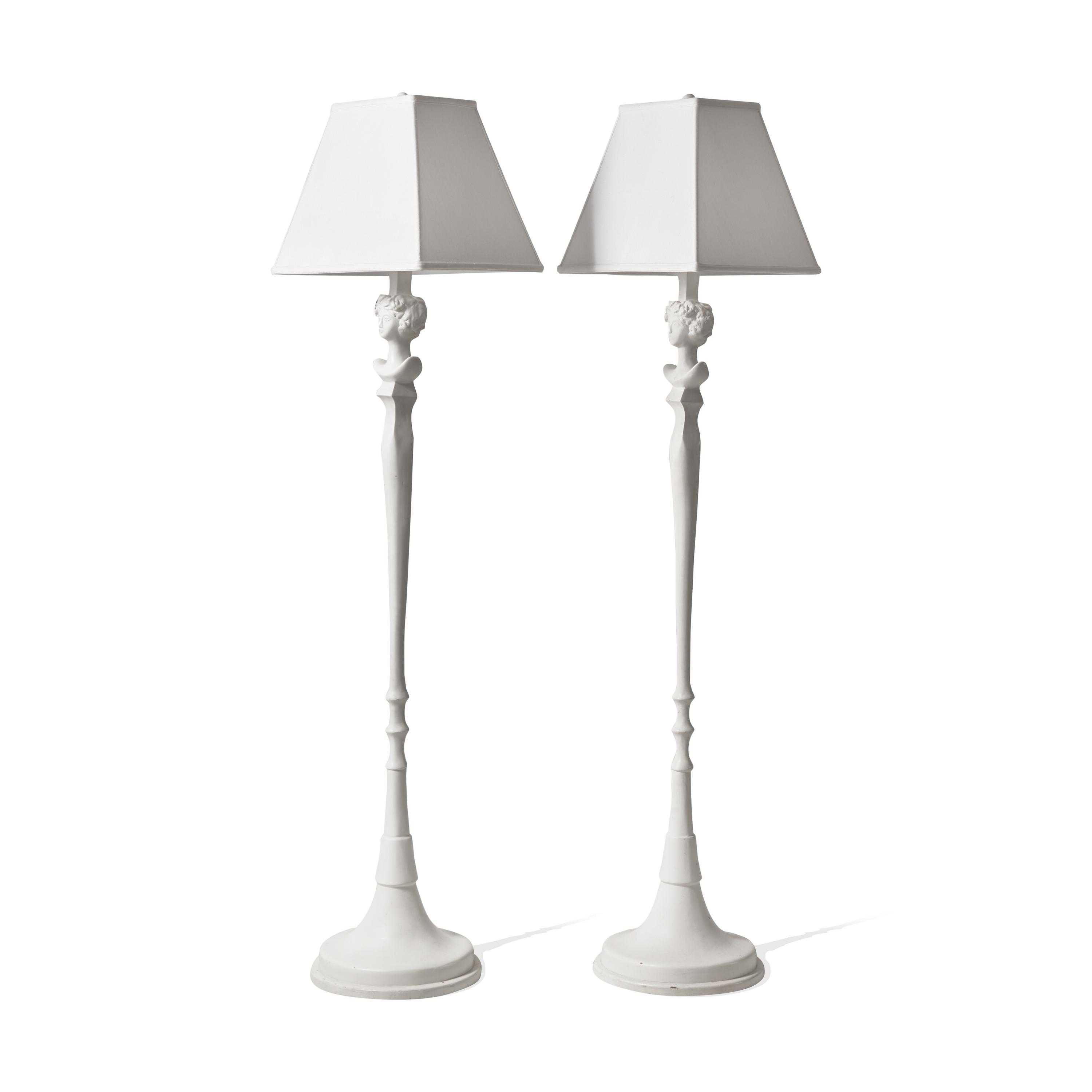 Style of Giacometti 20th Century — Floor Lamps, Pair