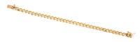 A 14 Karat Yellow Gold Curb Link Chain Bracelet. 11.50 dwts.