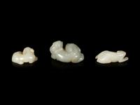 Three Chinese Jade Figures of Animals