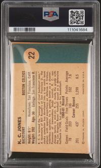 An Uncommon 1961 Fleer K.C. Jones Signed Autograph Rookie Basketball Card No. 22 (PSA 3 VG, AUTO 7)