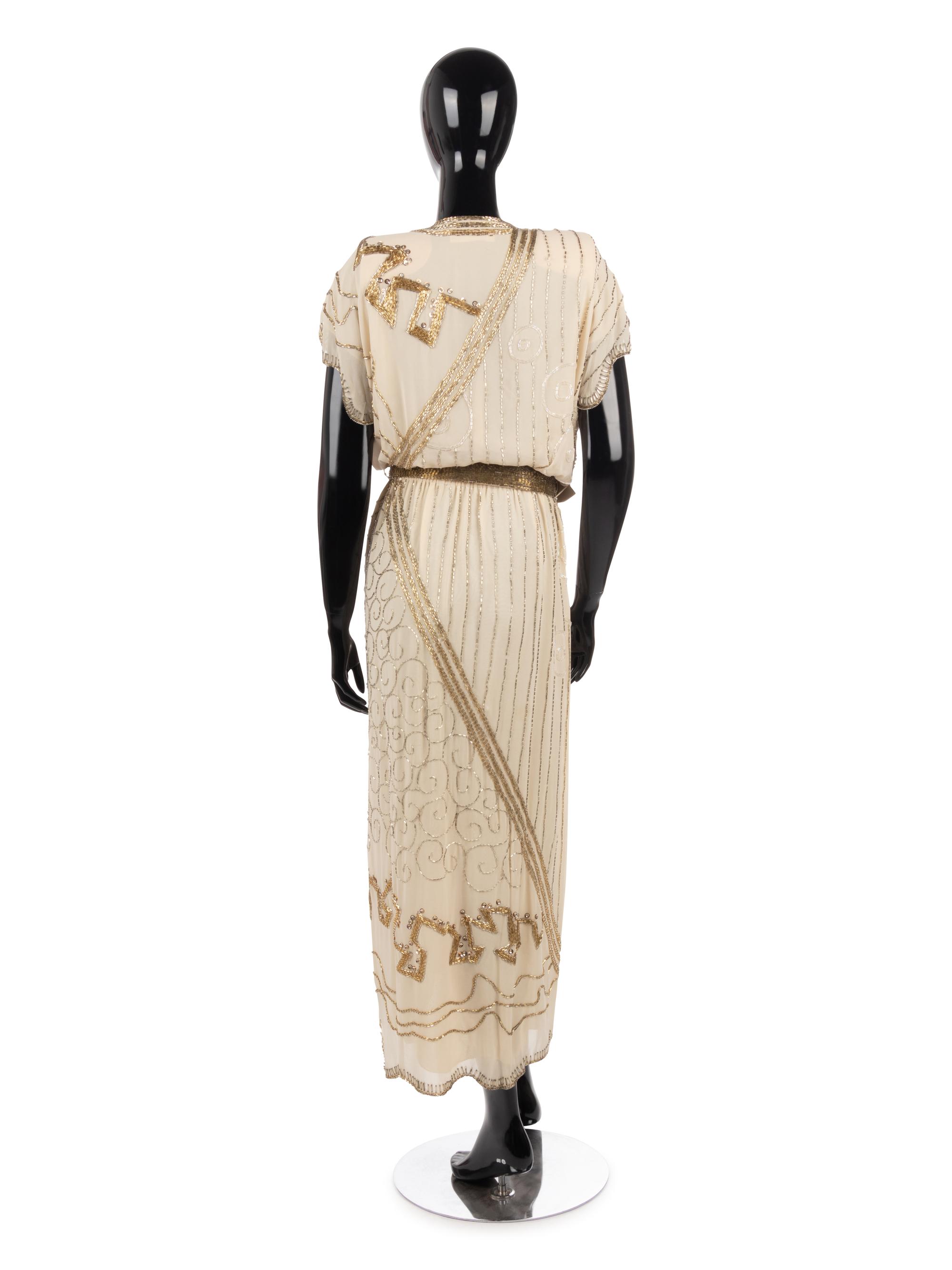 Fabrice Beaded Silk Chiffon Wrap Dress
