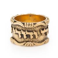 Yellow Gold Hebrew Verse Ring