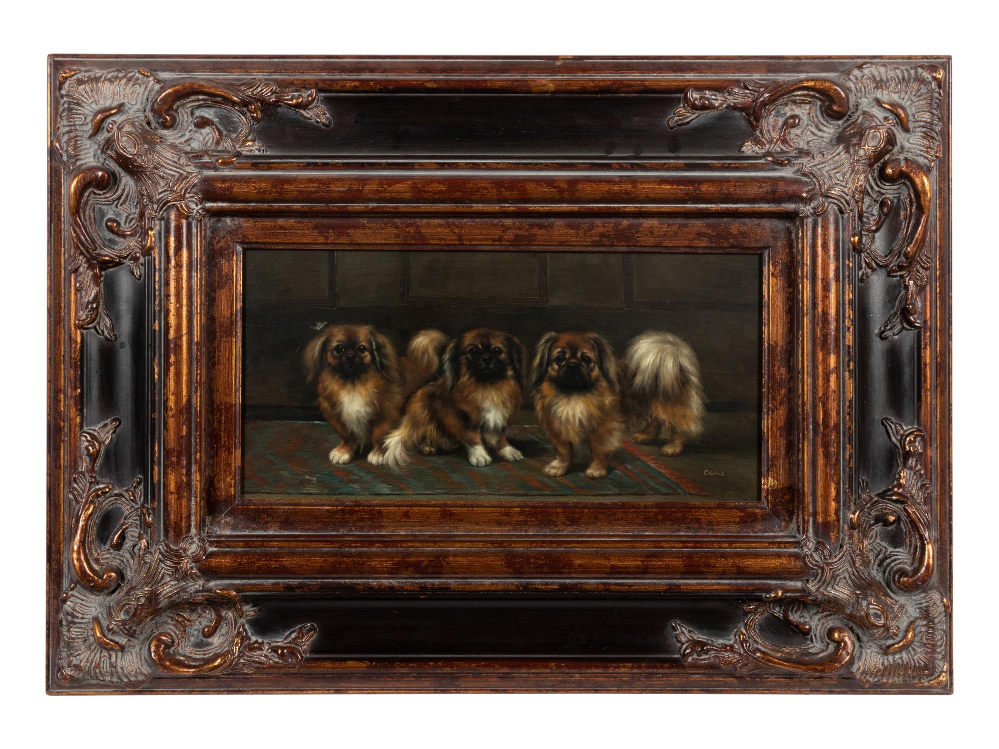 Three Pekingese Dogs